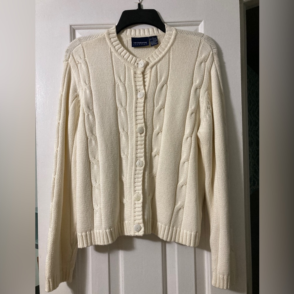 Warm, chunky cardigan.